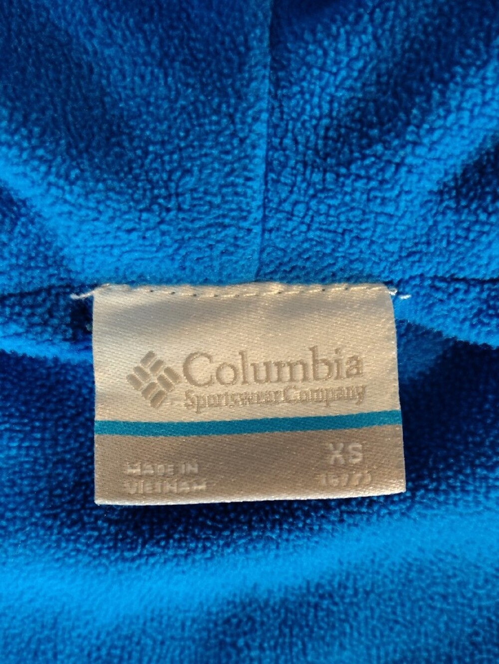 Columbia Kids Black Hooded Jacket with Blue Fleece Lining - Picture 4 of 14